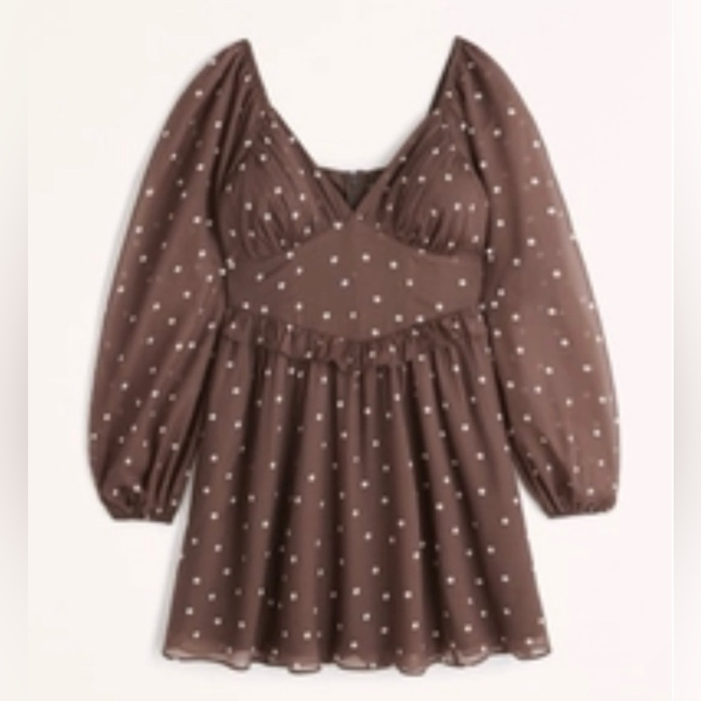 Abercrombie & Fitch Chocolate Dress with White Dots